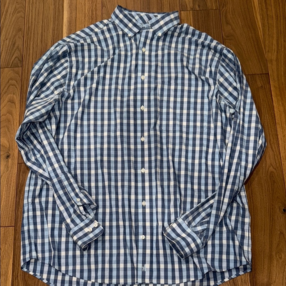 johnnie-O Blue and White Casual Button Down Shirt